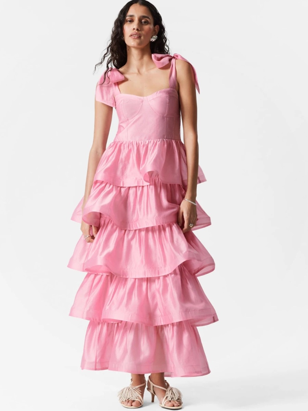 BNWT & Other Stories Yellow Floral Tiered Ruffle Maxi Dress - Picture 5 of 9
